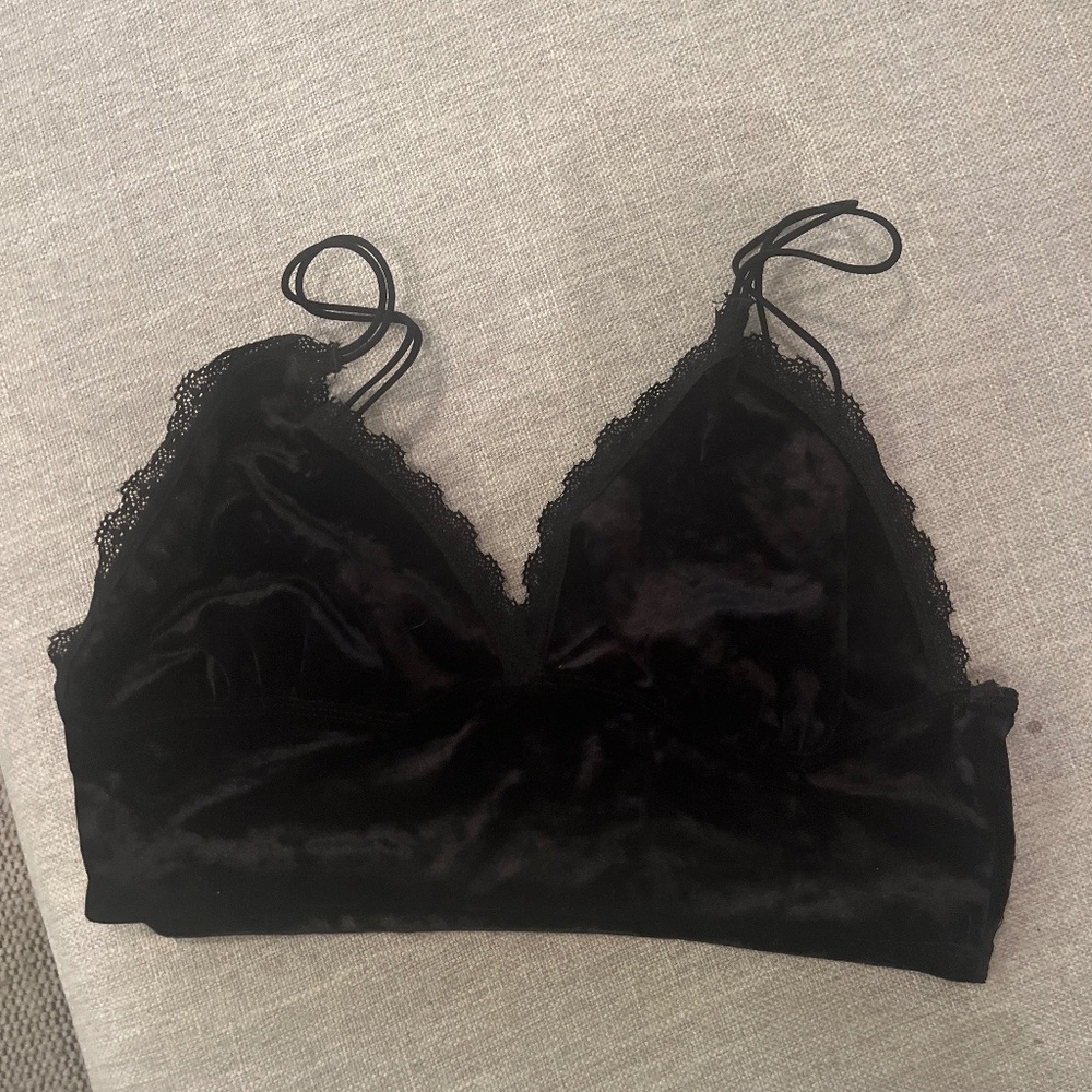 Velour crop top